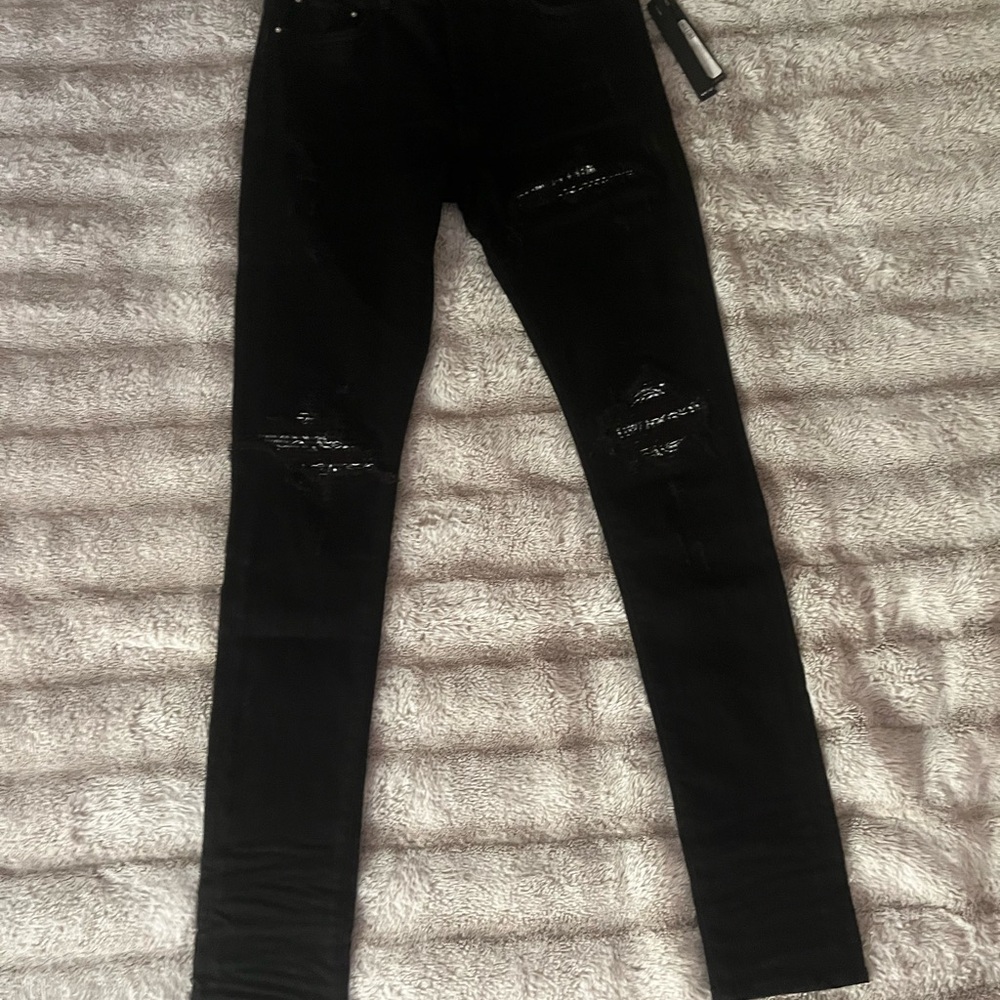 Black Distressed luxury Amiri jeans size
